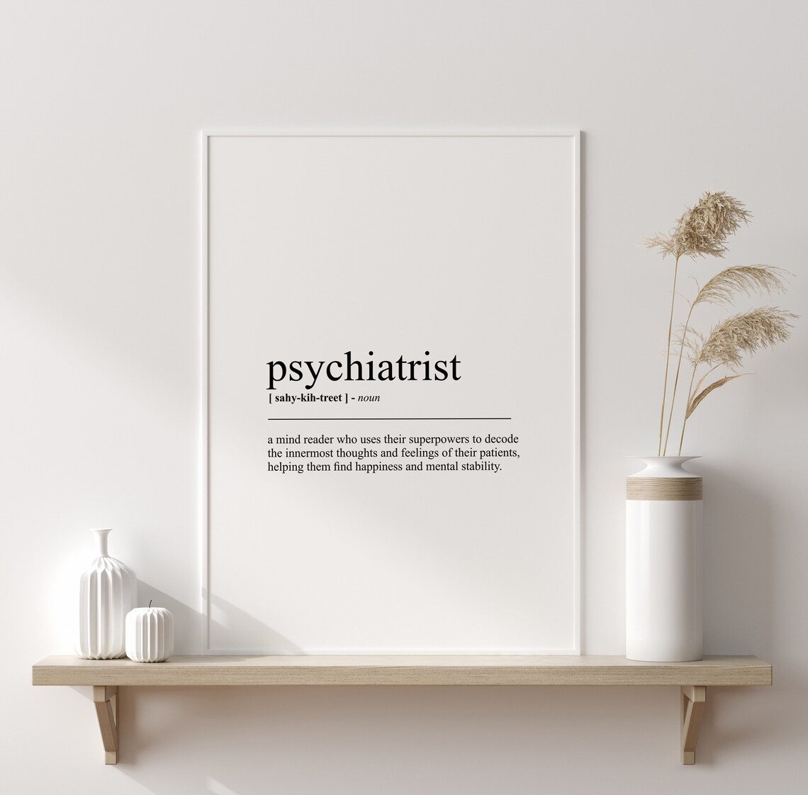 Psychiatrist Definition Typography Humor Art Print - Image 3