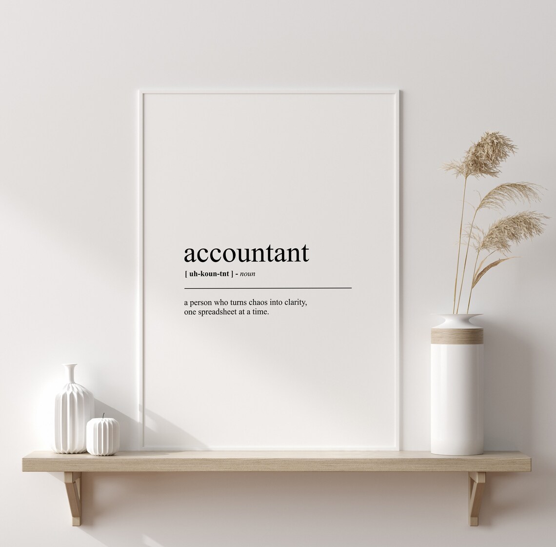 Accountant Definition Dictionary Poster Funny Wall Art - Image 3