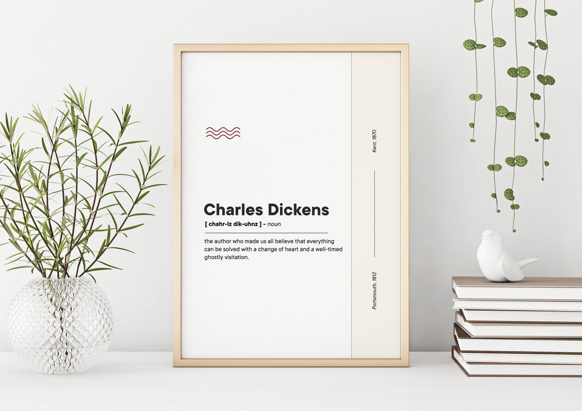 Charles Dickens Funny Dictionary Definition Ghostly Visitation Poster - Image 2