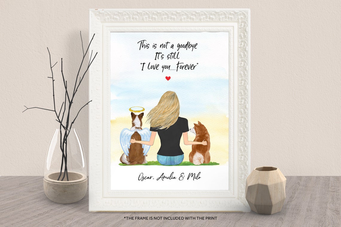 Personalised Dog Memorial Print Sympathy Gift Personalised Pet Print Dog Owner Gift Dog Family Wall Art Miss You Gift Pet Loss Gift Idea