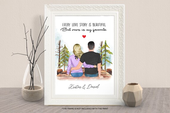 Couple Love Story Print Ours Is My Favorite Forest Keepsake Gift