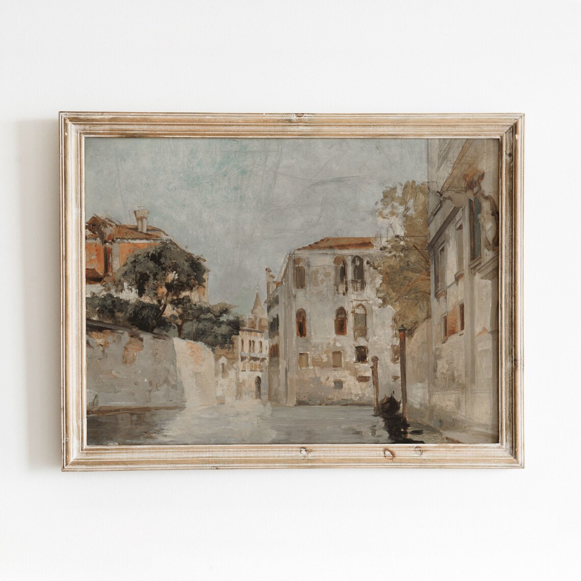 View Of Venice Vintage European City Art Print