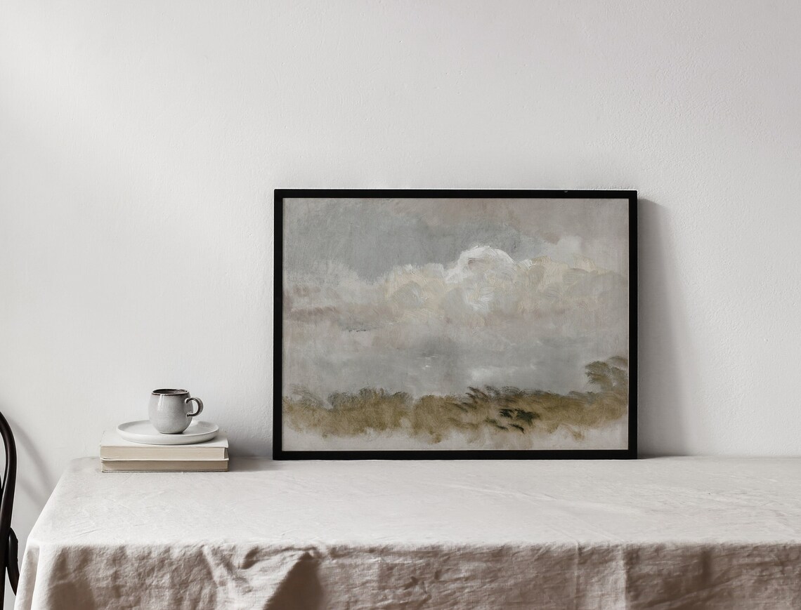 Spring Sky Vintage Cloud Study Art Print - Image 2