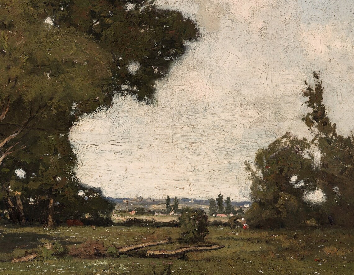 Bucolic French Countryside Vintage Landscape Art Print - Image 2