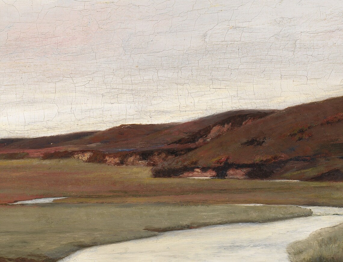 Winding River Landscape Vintage Stream Art Print - Image 2