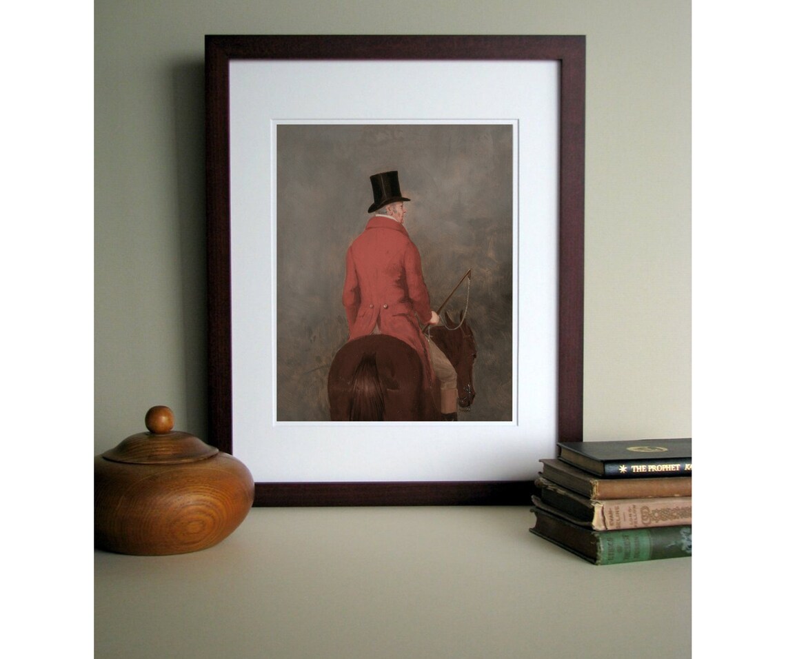 Man On Horseback Vintage English Equestrian Art Print - Image 4