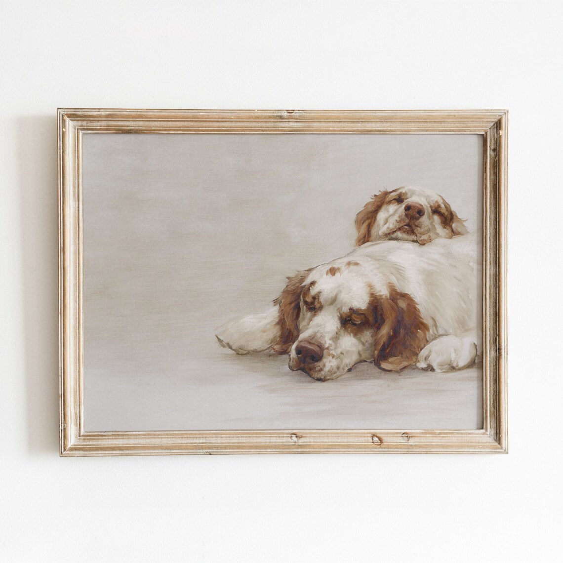 Sweet Slumber Vintage Sleeping Dogs Art Print