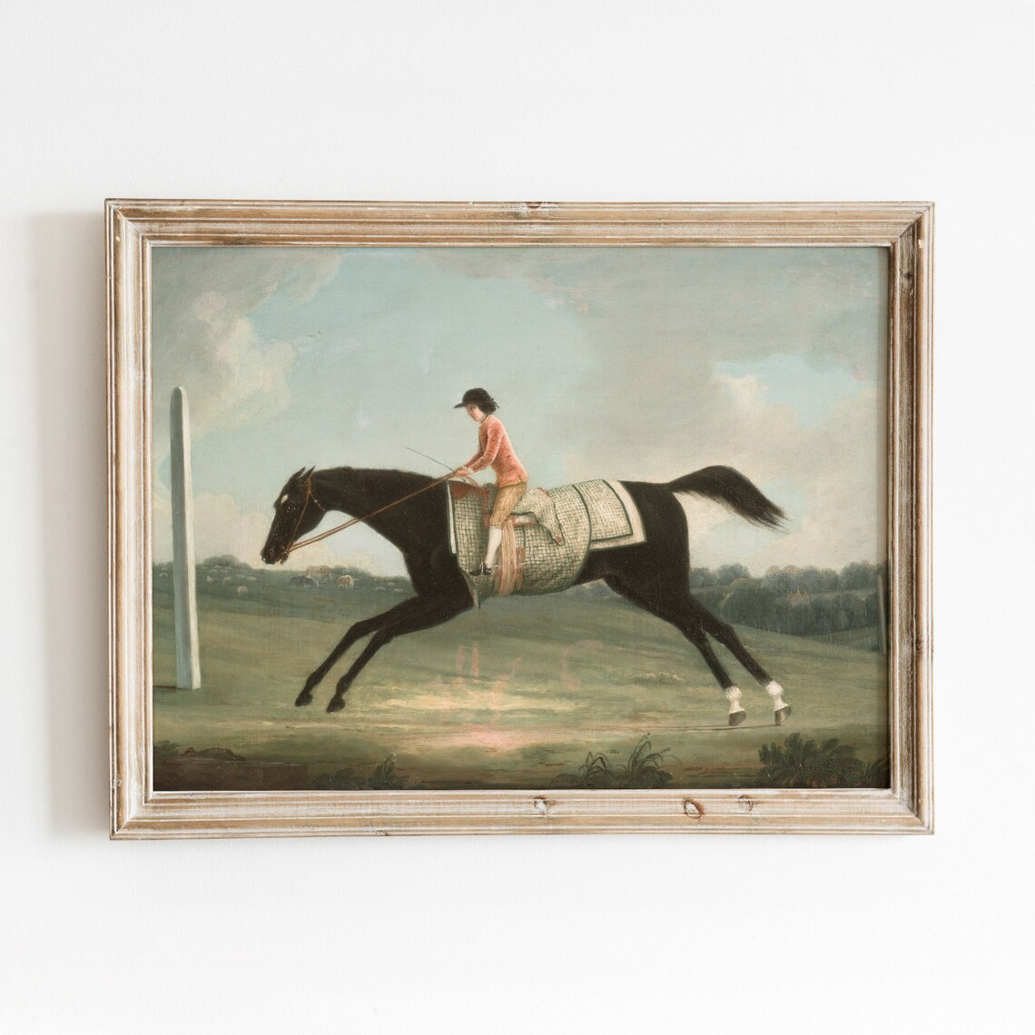 Jumping Horse Vintage Equestrian Art Print