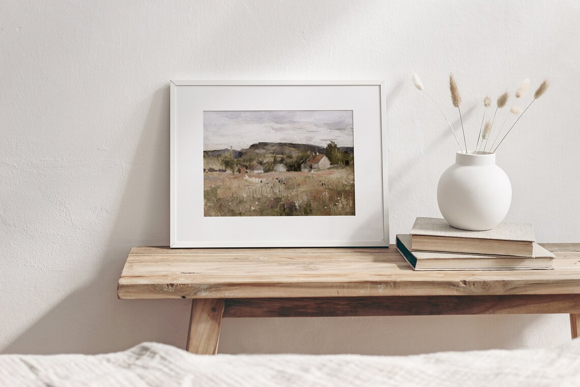 Spring Evening Vintage Rural Dwelling Art Print - Image 4