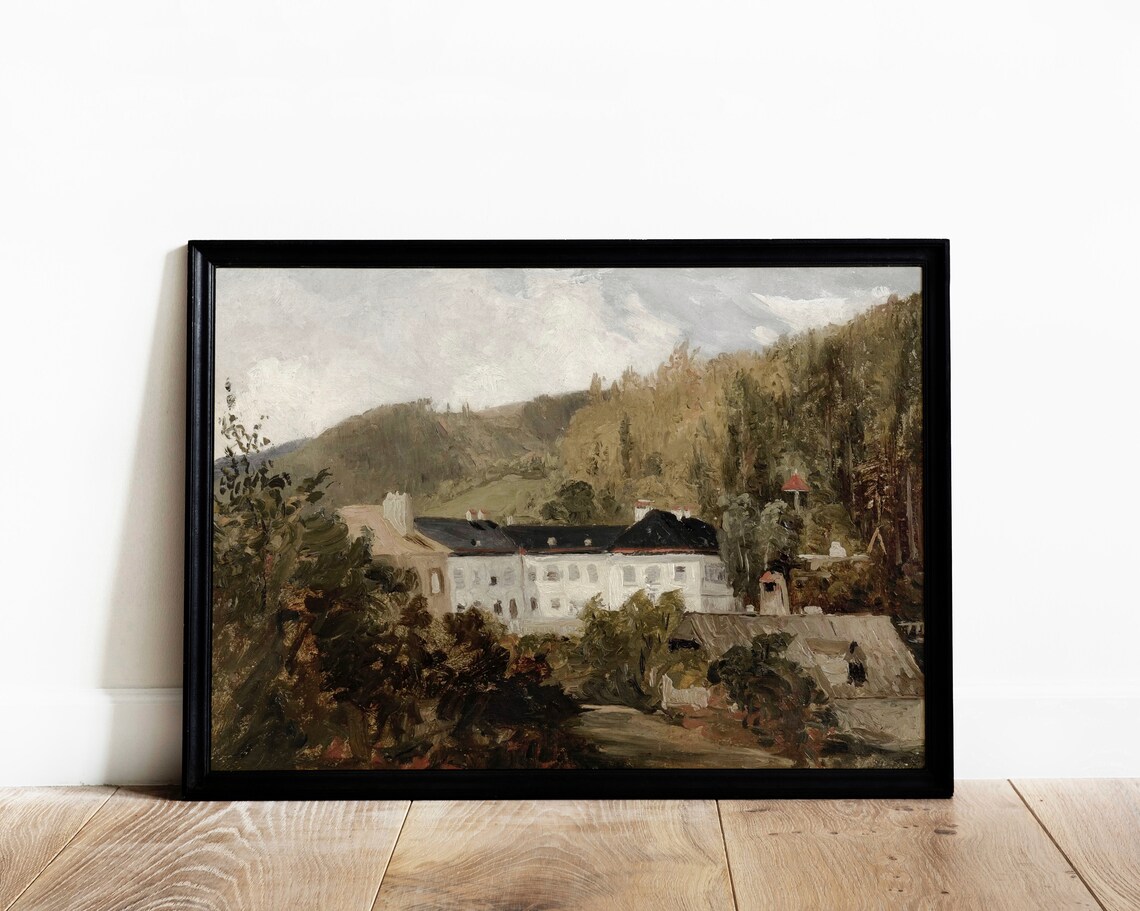 Vienna Manor Vintage European Oil Painting Art Print - Image 4