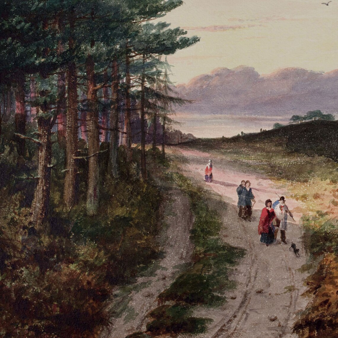 Vintage Mountain Landscape Art Print - Image 2
