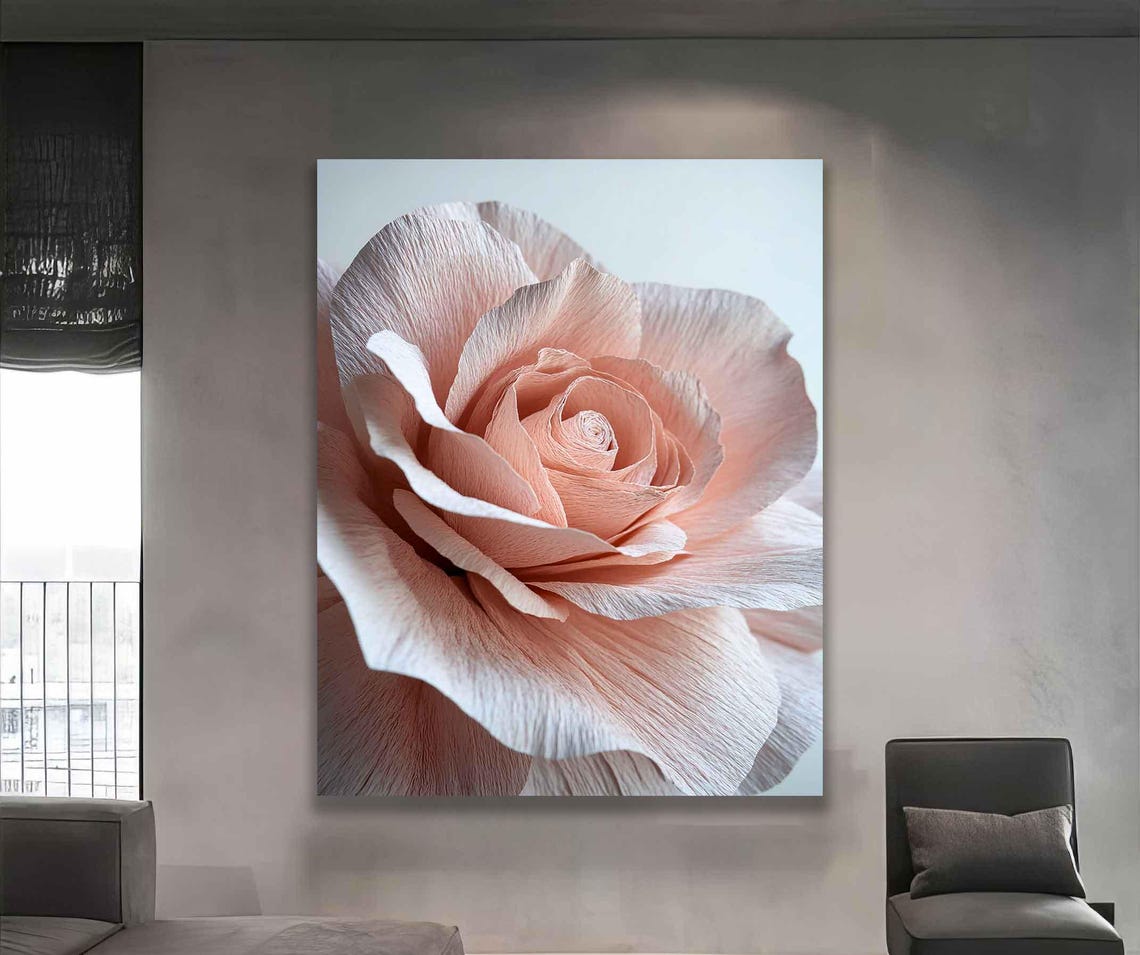 Soft Pink Rose Close Up Romantic Floral Photography Art Poster - Image 4