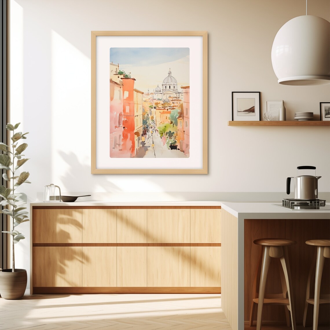 Rome Watercolor Travel Poster, Italy Wall Art - Image 3