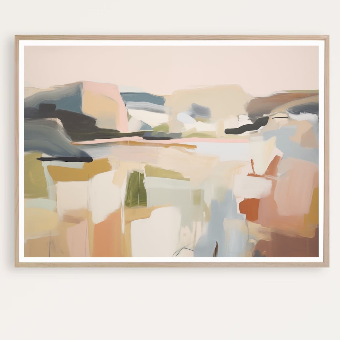 Abstract Watercolor Mediterranean Landscape Art Print