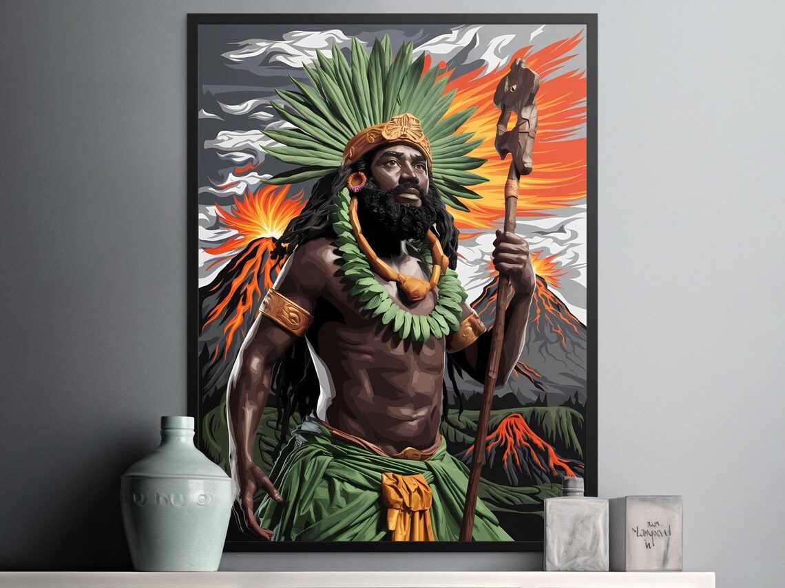 African Santeria Yoruba Orishas Art Print, Spiritual Decor - Image 2