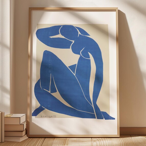 Matisse Blue Nude II 1952 Cutout Art Reproduction Famous Modern Poster