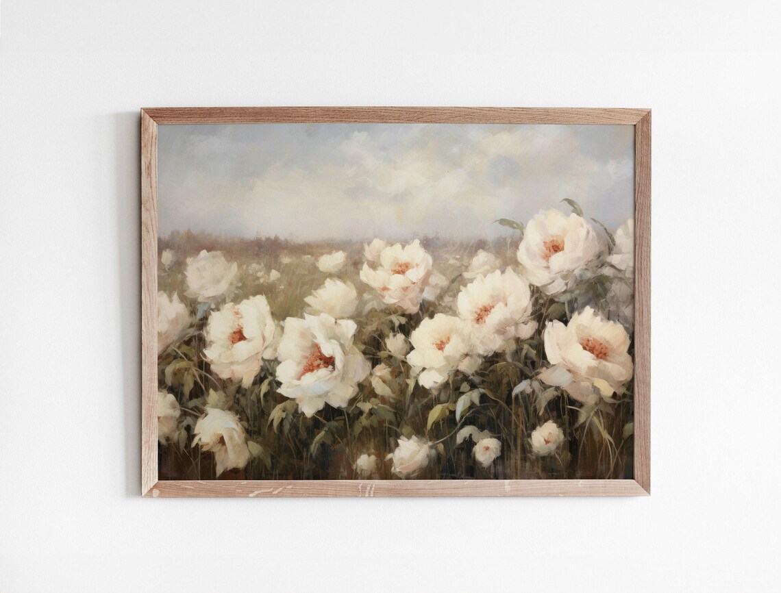Spring Meadow Flowers Vintage Landscape Art Print - Image 6