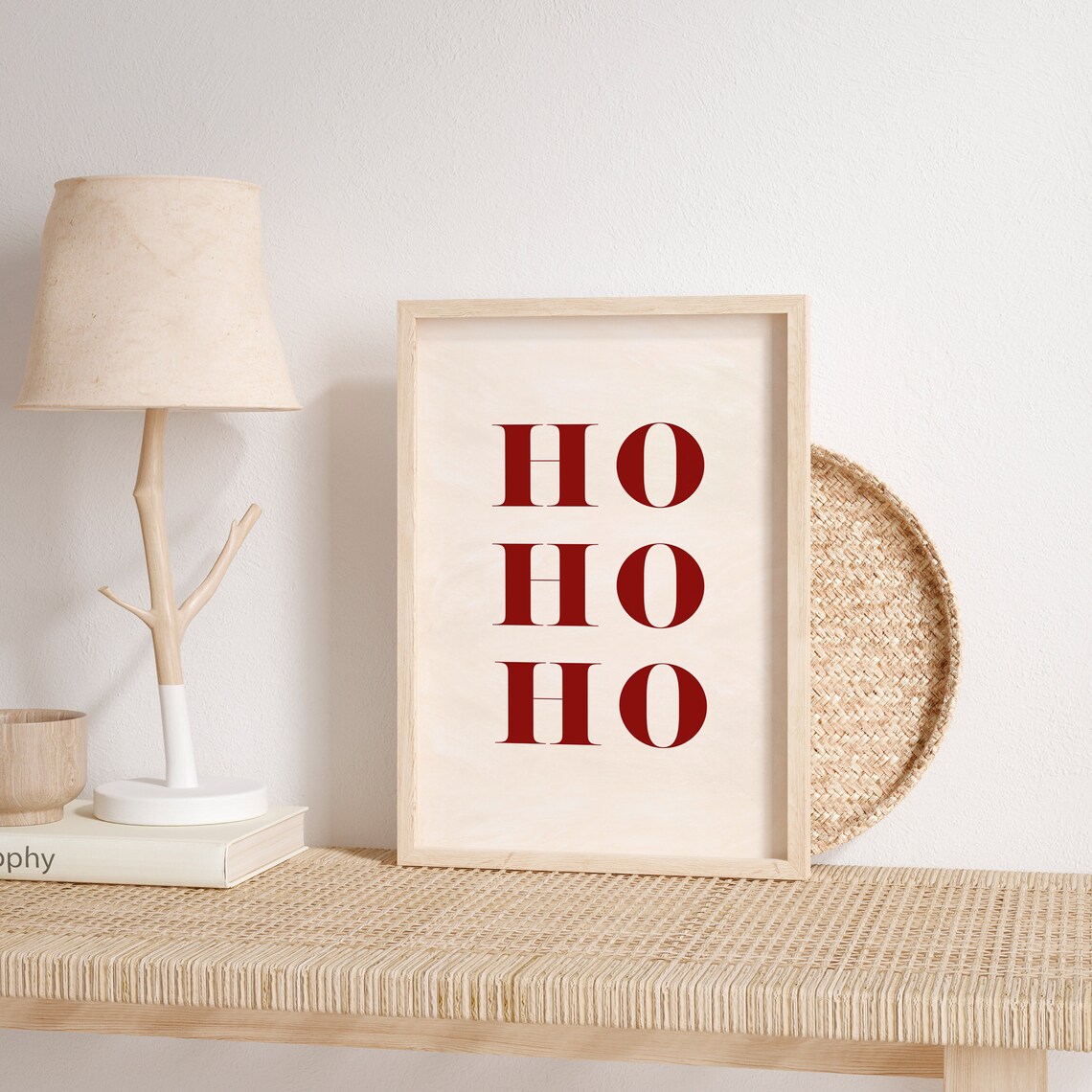 Ho Ho Ho Christmas Festive Wall Art Print - Image 2