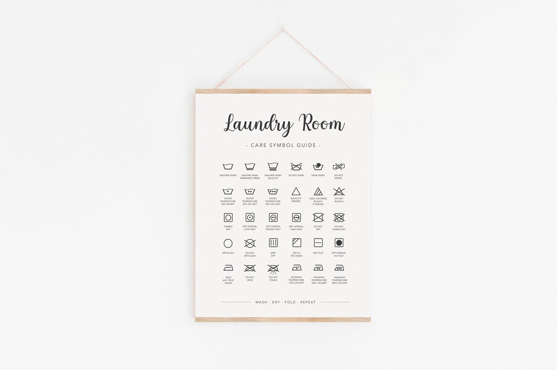 Laundry Room Decor Laundry Symbols Art Print - Image 2