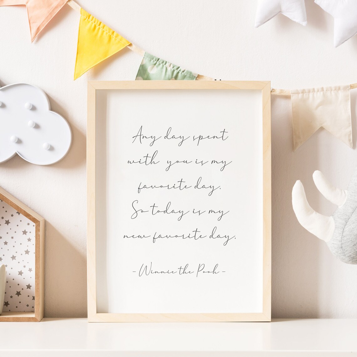 Winnie the Pooh Quote Nursery Wall Art Print - Image 3