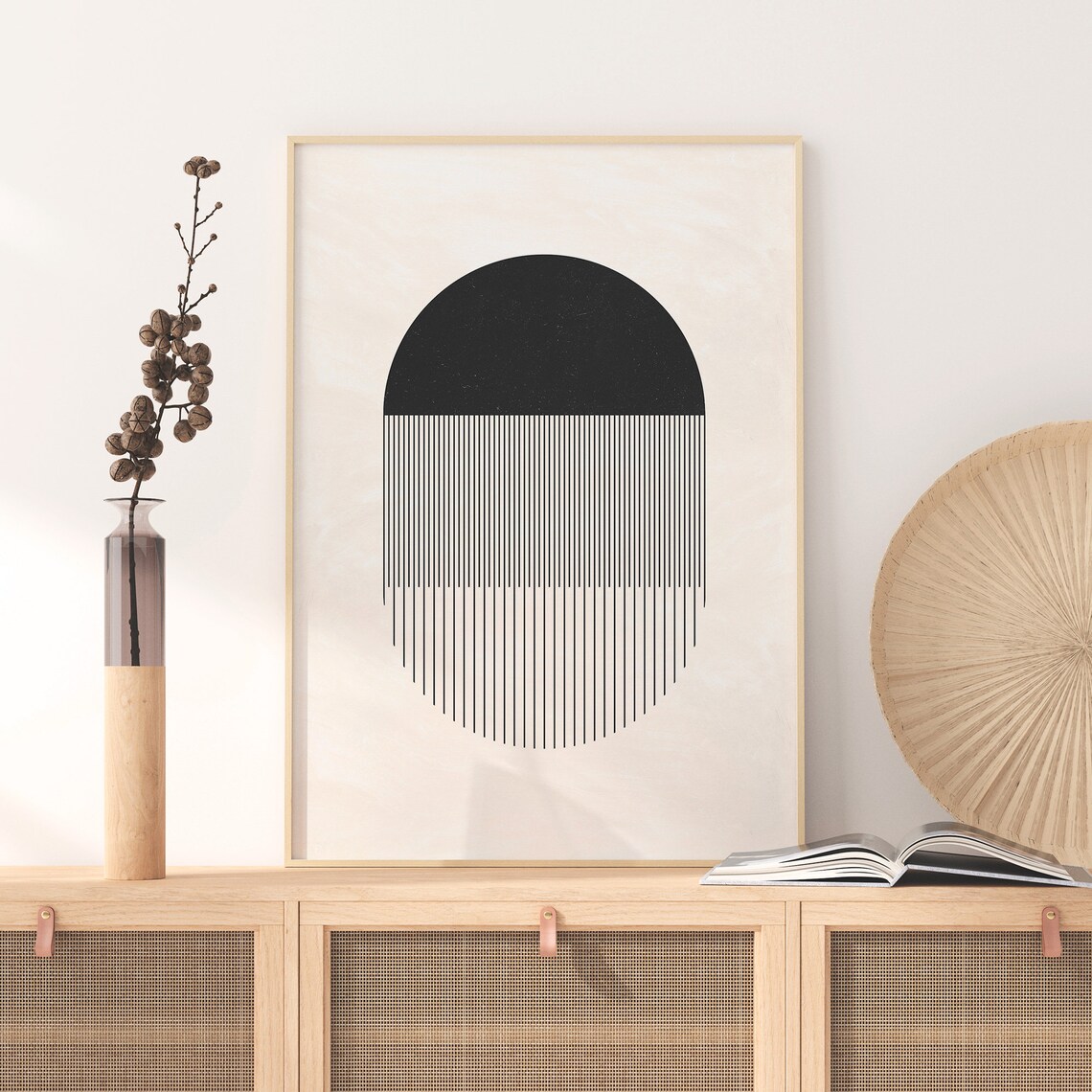 Abstract Woodblock Geometric Minimalist Art Print - Image 2