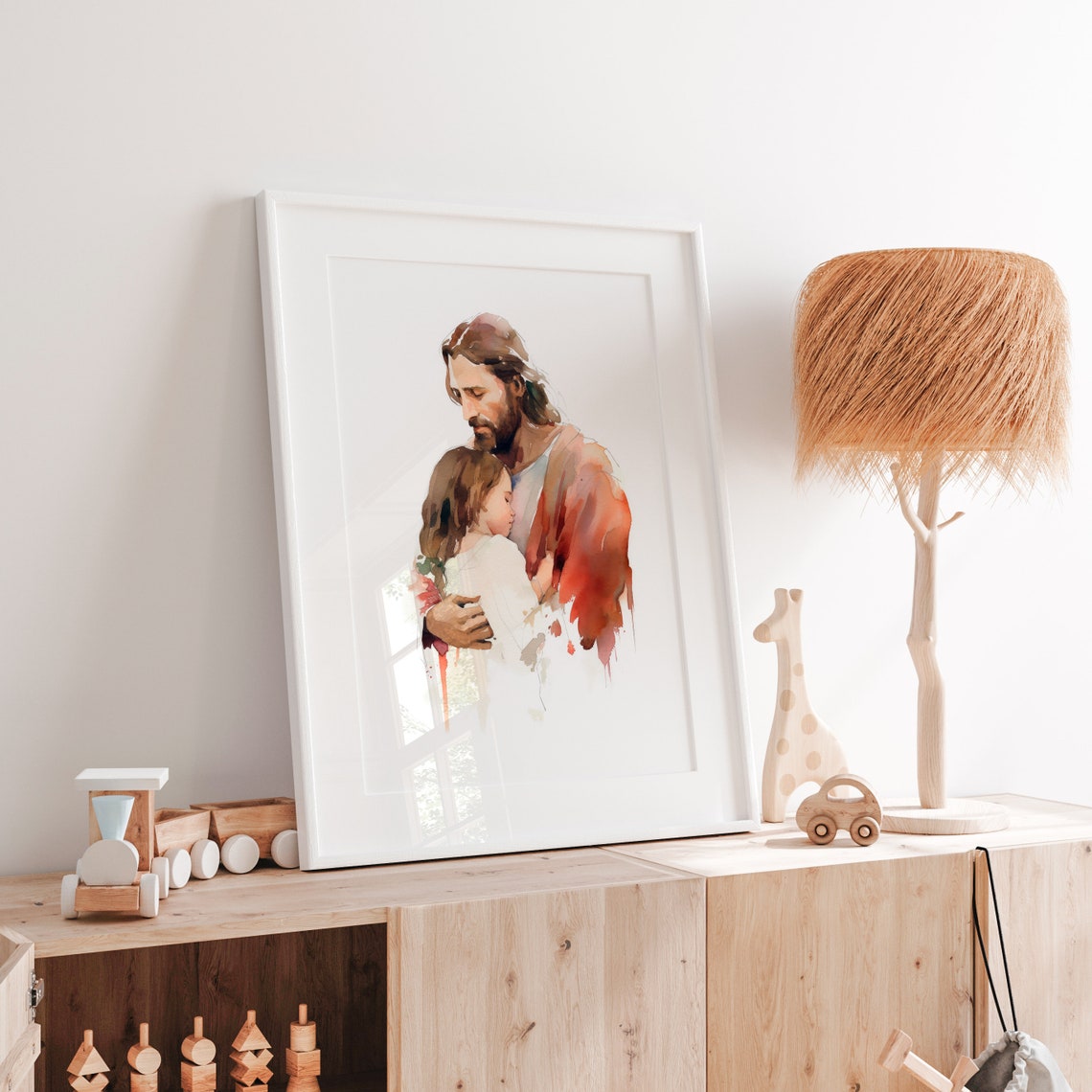 Jesus Wall Art With Girl Lds Baptism Christian Wall Art Nursery Wall Decor Jesus Painting Jesus Art Jesus Print I Am Child Of God - Image 4