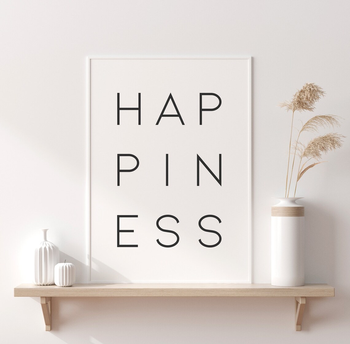 Happiness Quotes Positive Typography Art Print - Image 3