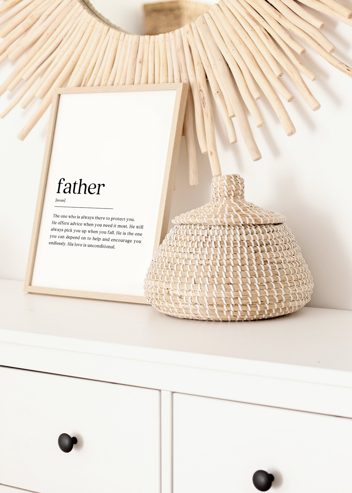 Father Definition, Minimalist Modern Wall Art - Image 2