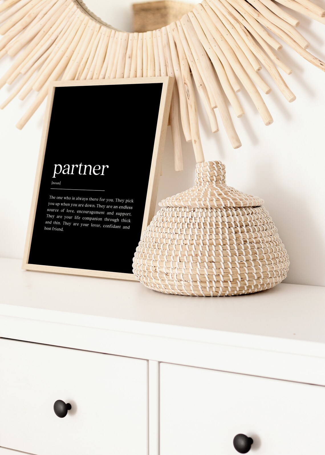 Partner Definition, Minimalist Modern Wall Art - Image 2