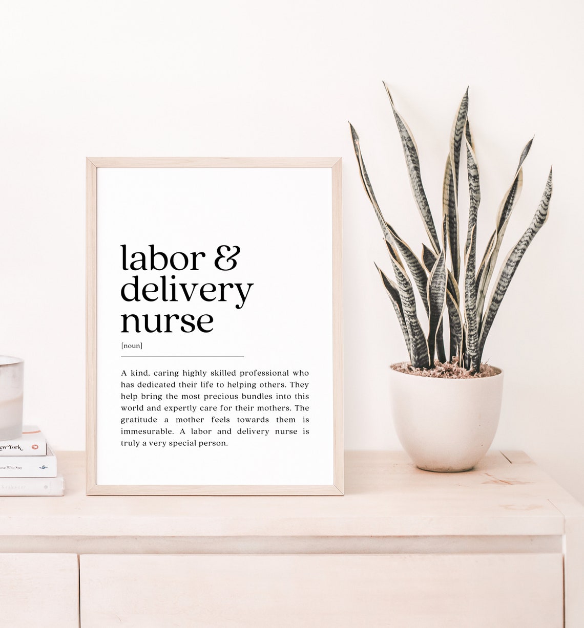 Labor And Delivery Nurse Definition Art Print - Image 2