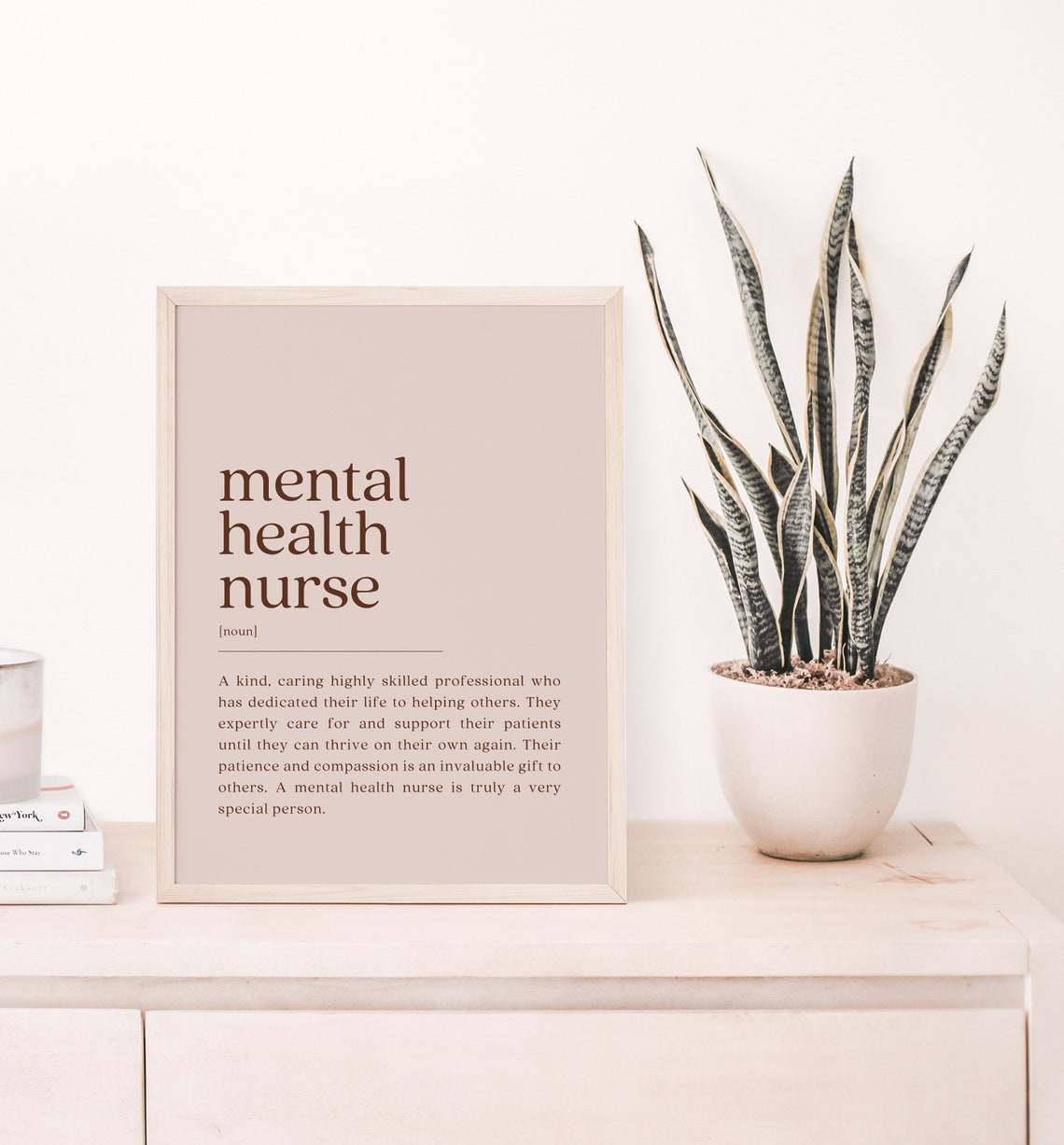 Mental Health Nurse Definition Quote Poster Print - Image 2