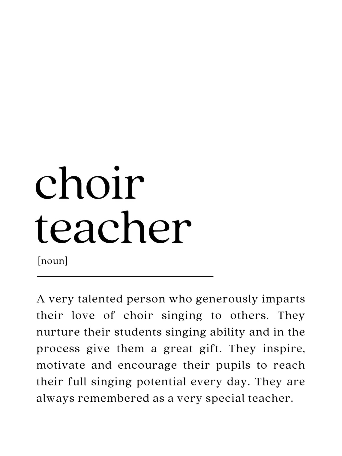 Choir Teacher Gift, Teacher Appreciation Quote - Image 2