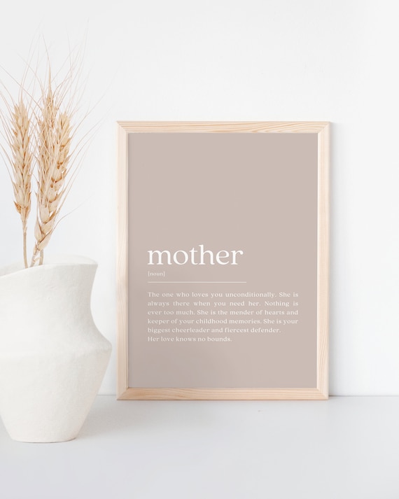 Mother Definition, Minimalist Gift for Her