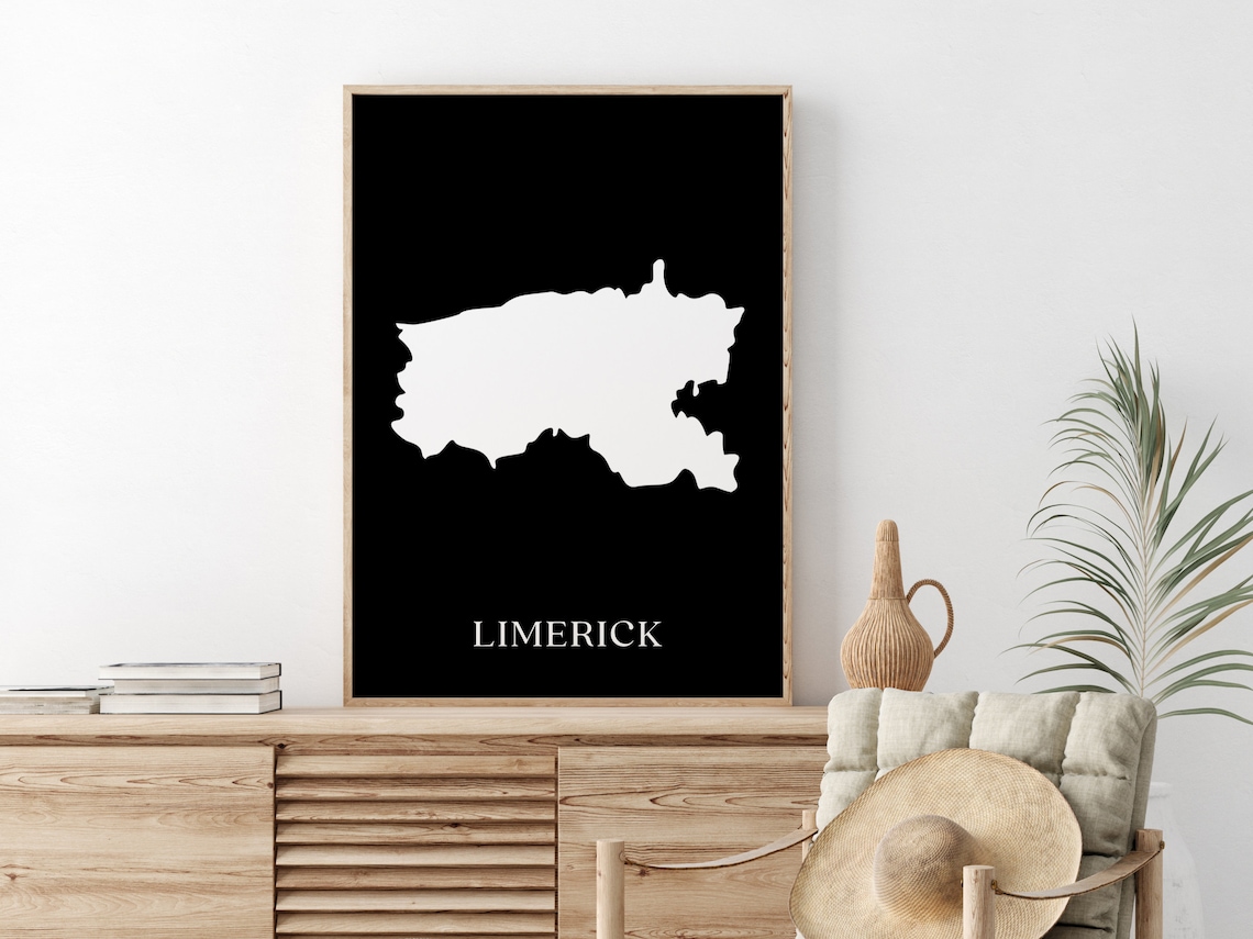 Limerick Map Print, County Limerick Ireland - Image 2