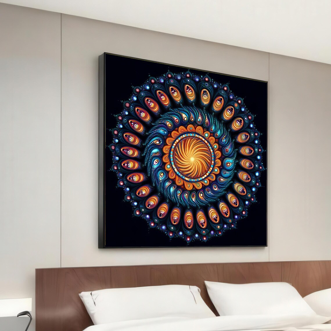 Spiral Mandala Abstract Fractal Art Print