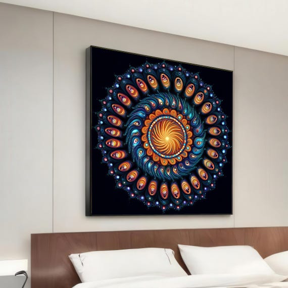 Spiral Mandala Abstract Fractal Art Print