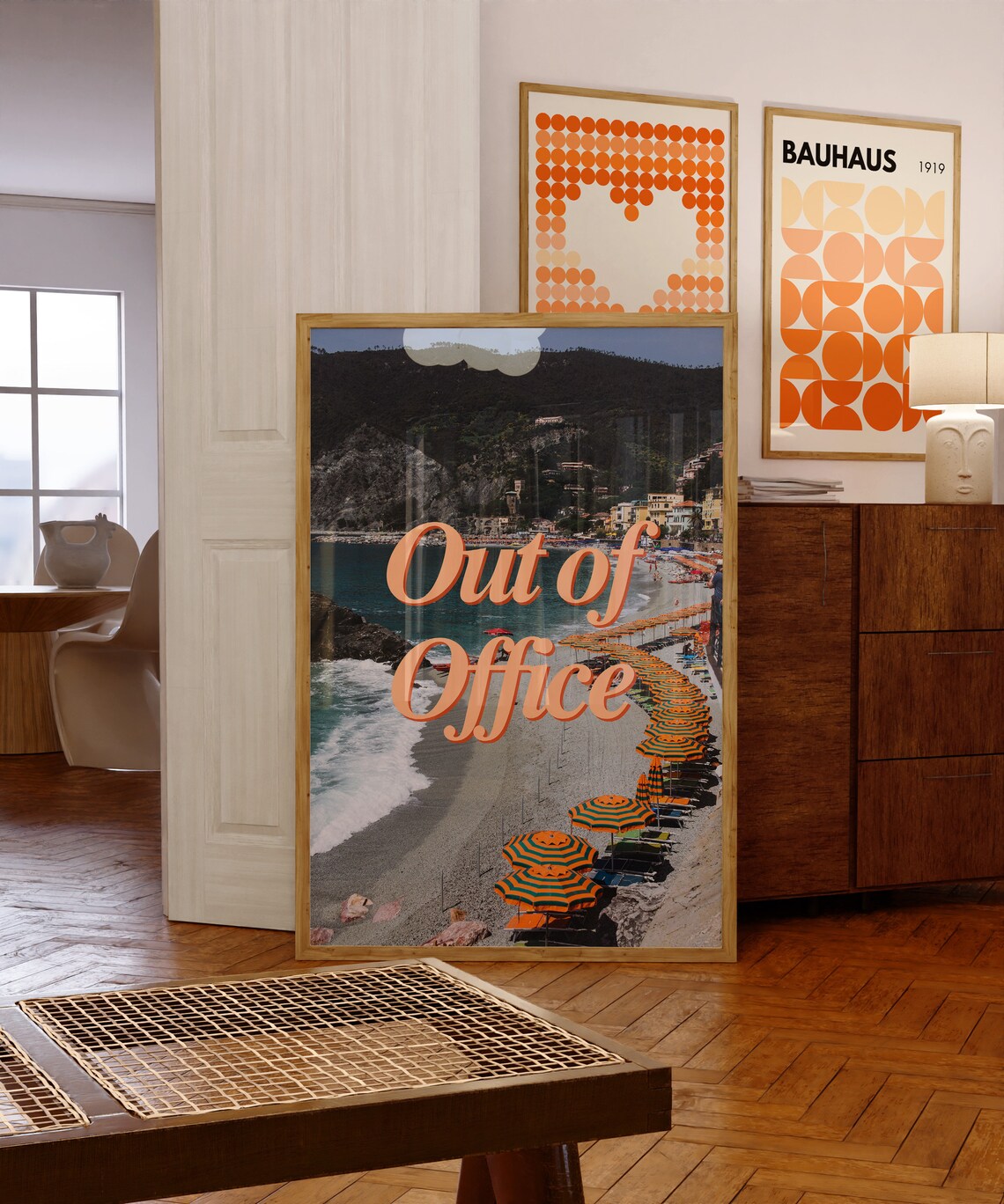 Out Of Office Retro Vintage Summer Wall Art Print - Image 3