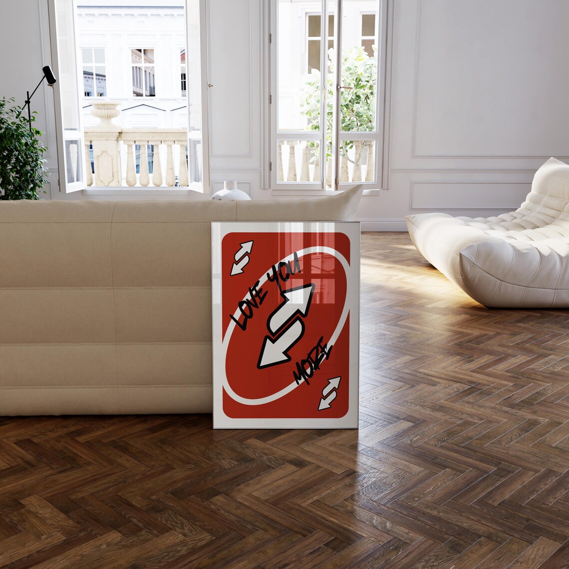 Love You More Retro Art Print, Preppy Decor - Image 3