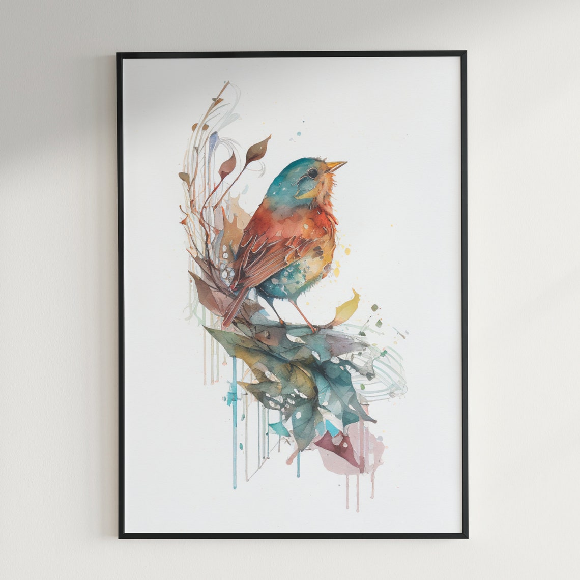 Songbird Wall Art Watercolor Songbird Wall Decor Kids Room Decor Songbird Watercolor Wall Art Songbird Poster Songbird - Image 3