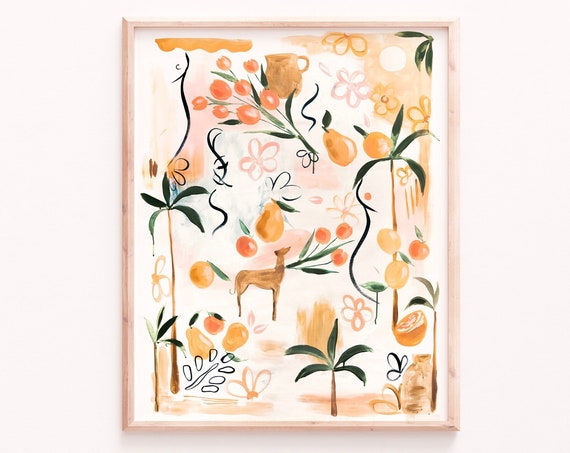 Warm Breeze Abstract Summer Washes Art Print
