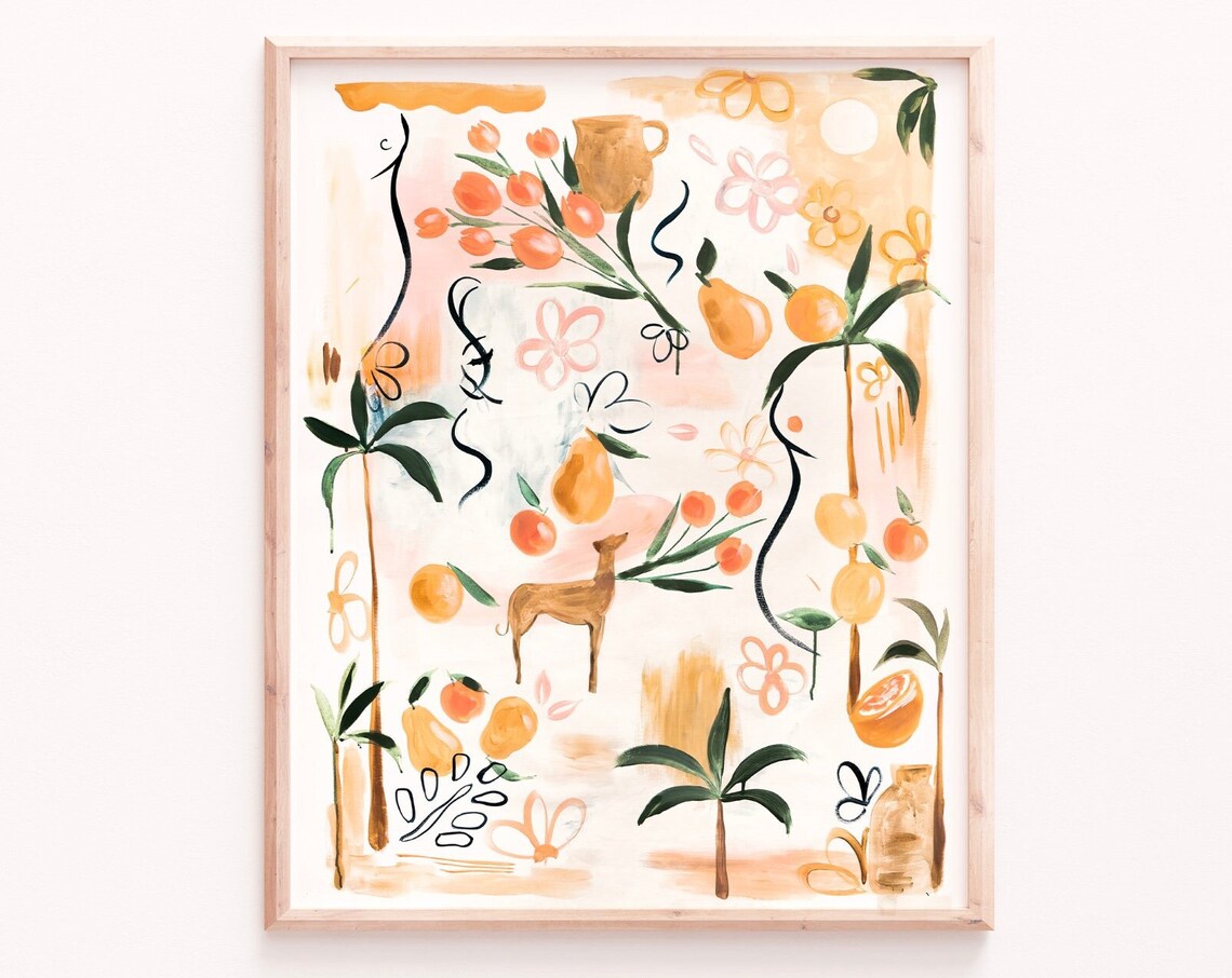 Warm Breeze Abstract Summer Washes Art Print