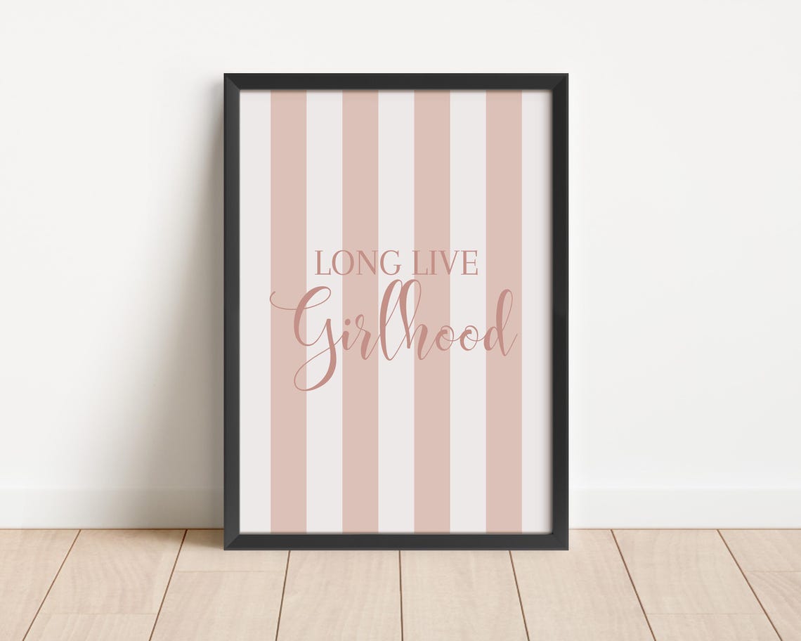 Long Live Girlhood Art Print Boho Girls Playroom Poster Little Girl Room Art Toddler Poster Girlhood Quote Print Nursery Wall Decor - Image 3