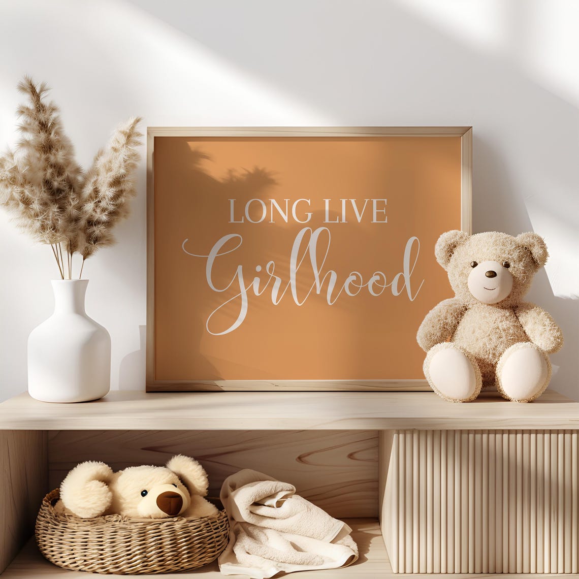 Long Live Girlhood Art Print Boho Girls Playroom Poster Little Girl Room Art Toddler Poster Girlhood Quote Print Nursery Wall Decor - Image 2