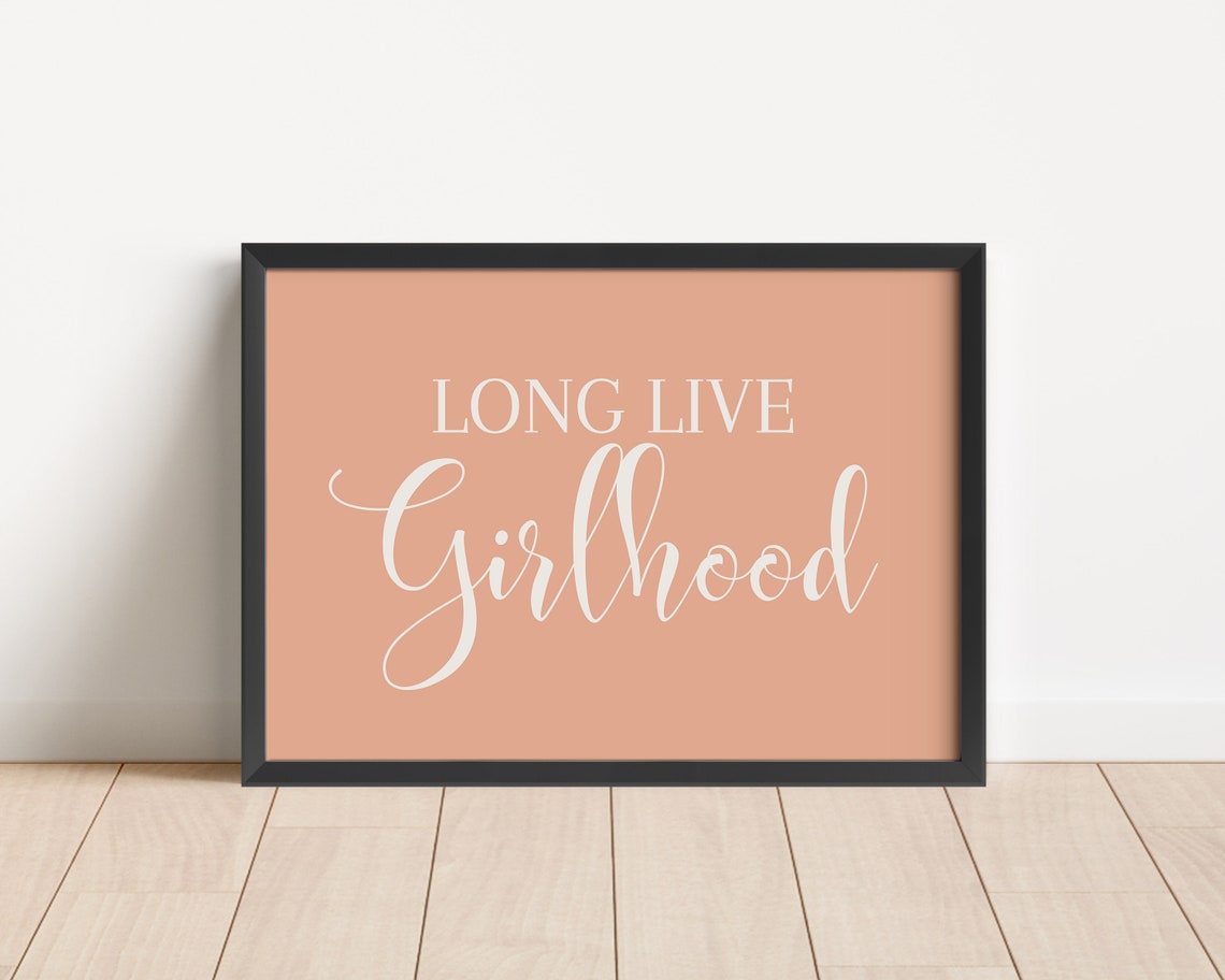 Long Live Girlhood Art Print Boho Girls Playroom Poster Little Girl Room Art Toddler Poster Girlhood Quote Print Nursery Wall Decor - Image 3