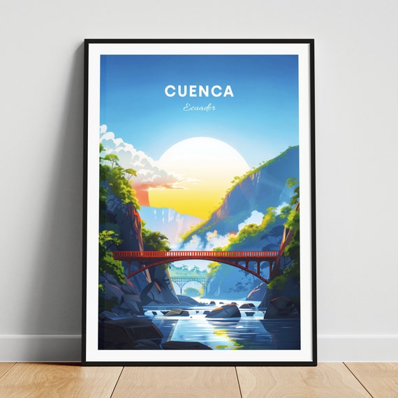 Cuenca Travel Print Ecuador Wall Art Cuenca Poster Azuay Poster Personalized Gift Poster Minimalist Poster Wedding Gift