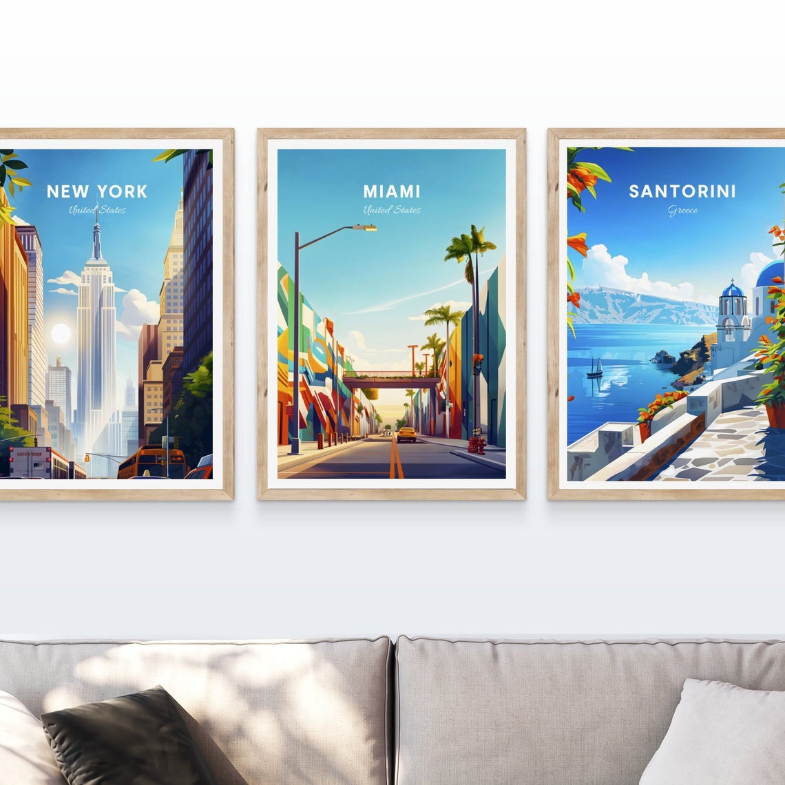 Miami Bright Street Art Murals Palm Boulevard Sunset Glow Poster - Image 4