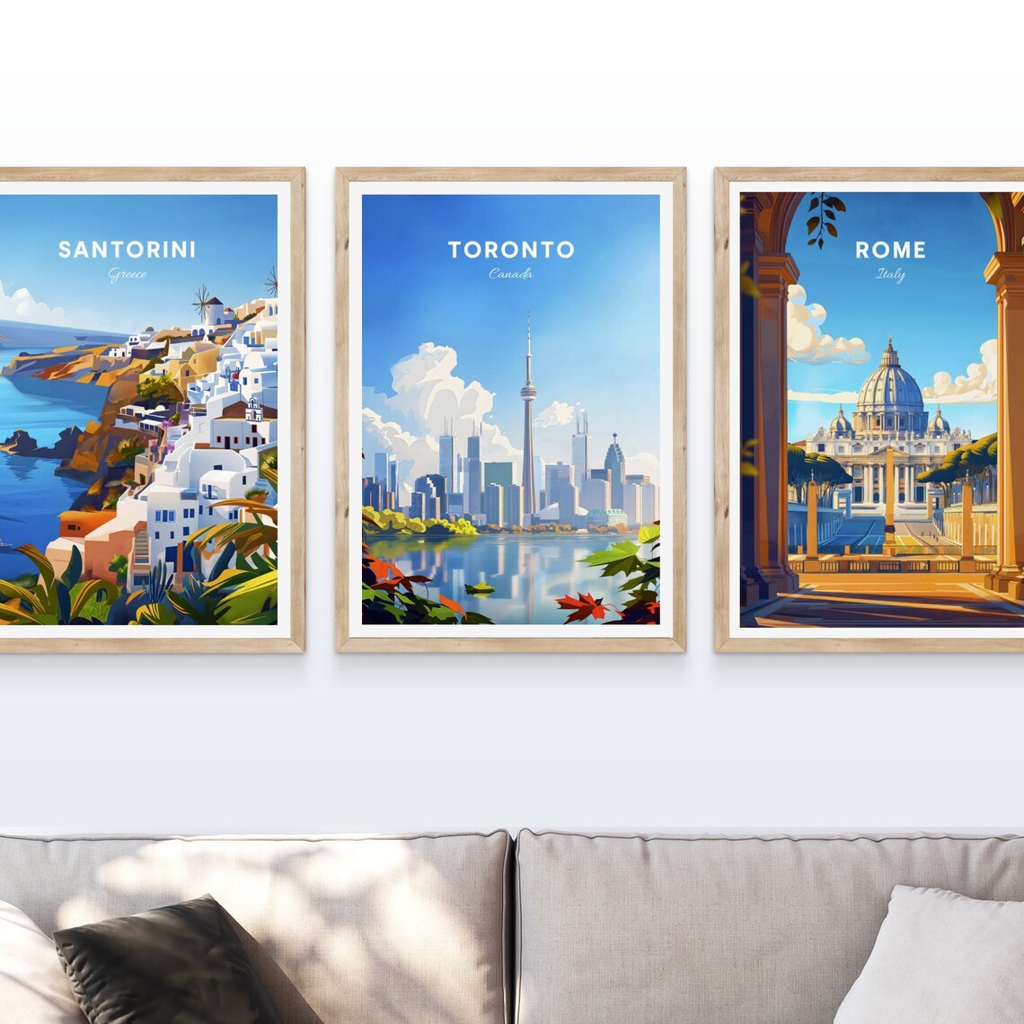 Toronto Canada Maple Lake CN Tower Skyline City Travel Poster - Image 4