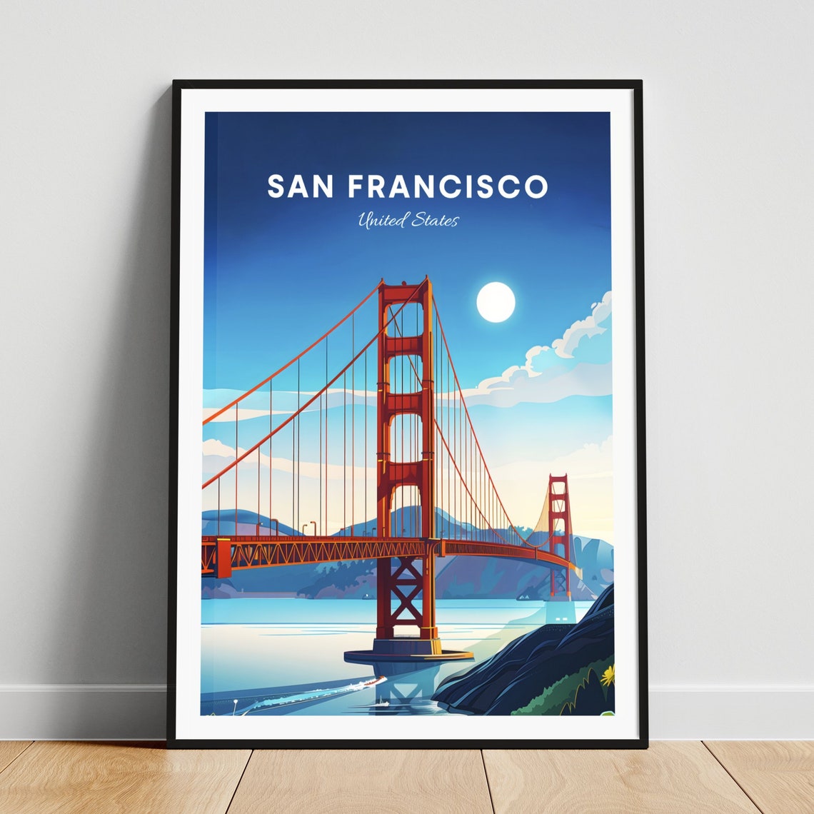 San Francisco Golden Gate Bridge Iconic California Landmark Poster