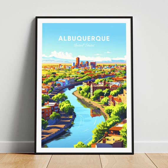 Albuquerque Travel Print Us Travel Poster Albuquerque Poster Albuquerque New Mexico Poster Personalized Gift Wedding Gift Custom Text