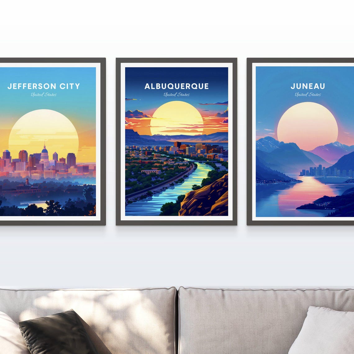 Albuquerque Travel Print Us Travel Poster Albuquerque Poster Albuquerque New Mexico Poster Personalized Gift Wedding Gift Custom Text - Image 3